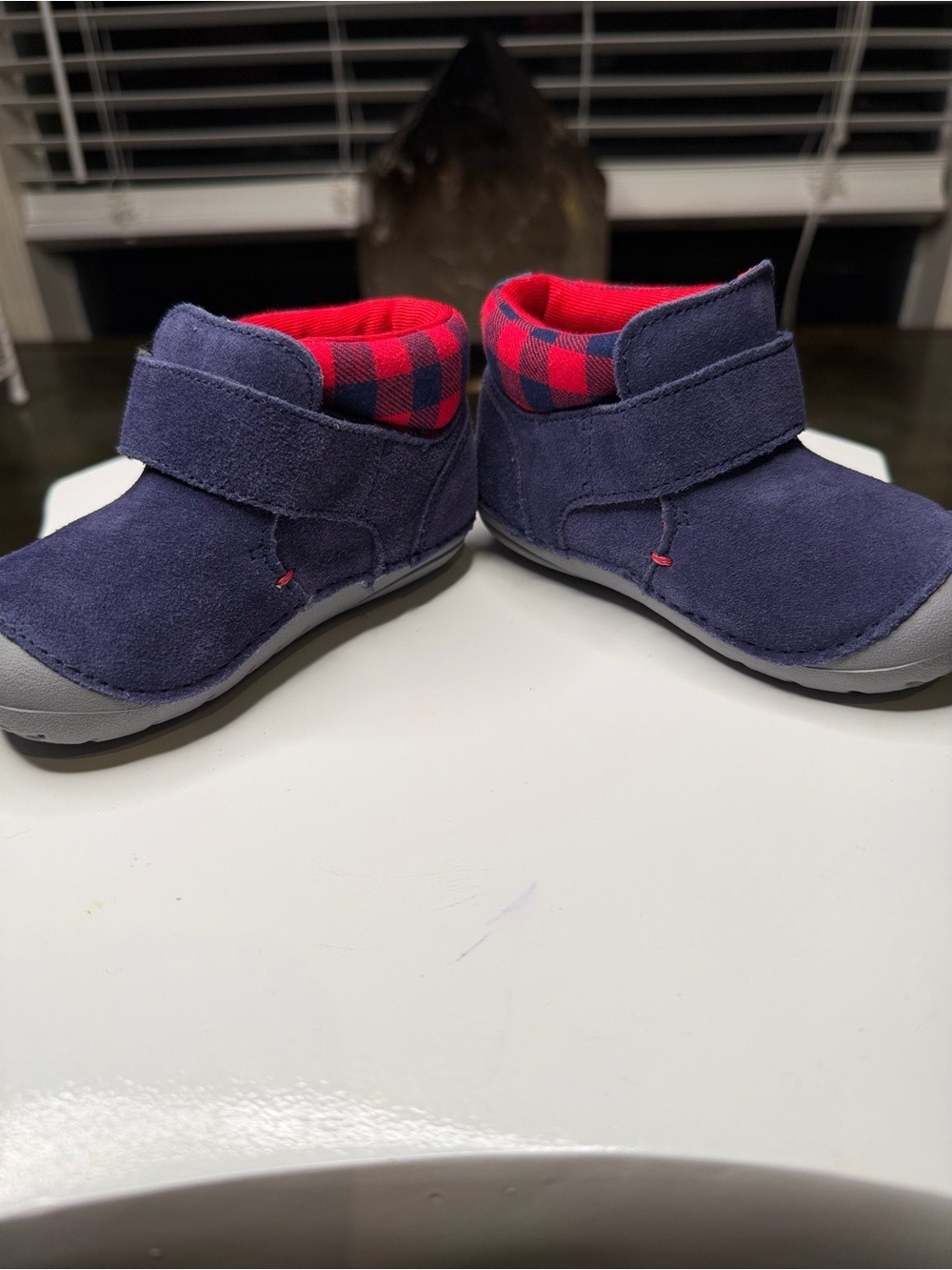 Stride Rite Boys Size 6 Wide Oakley Navy Leather Boots - Picture 6 of 9